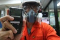 Multi-purpose respirator half mask for toxic gas protection. Royalty Free Stock Photo