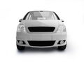 Multi-purpose white vehicle front view Royalty Free Stock Photo
