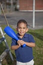 Multi-racial boy at the park