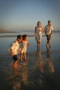 Multi-racial Family on Beach Royalty Free Stock Photo