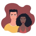 Multi Racial Mixed race couple Happy people Love Relationship concept