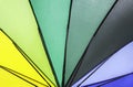 Multi rainbow umbrella pattern Royalty Free Stock Photo