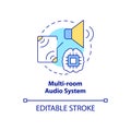 Multi-room audio system concept icon Royalty Free Stock Photo