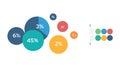 MultiSegment Pie Charts Vector, Data Distribution, vector design Generative AI Royalty Free Stock Photo
