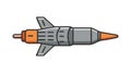 Multi-Segmented Rocket or Drone Vector Illustration, vector design Generative AI Royalty Free Stock Photo