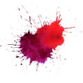 Multi-splash bicolor watercolor blob Royalty Free Stock Photo