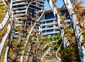 A Closeup of a Multi Storey Apartment Building.