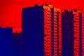 Multi-storey building infrared Royalty Free Stock Photo