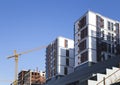 Multi-storey building under construction new residential complex, Moscow, Russia Royalty Free Stock Photo