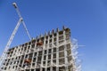 Multi-storey building under construction new residential complex, Moscow, Russia Royalty Free Stock Photo