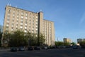 Multi-storey residential building at the intersection of Komsomolskaya and Maxim Gorky streets in Cherepovets. Vologda region