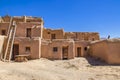 Multi-story adobe buildings from Taos Pueblo in New Mexico where Indigenous people are still living after over a thousand years Royalty Free Stock Photo