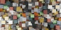 Multi surface cube Random distribution background 3D illustration