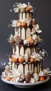 Multi tiered Birthday Cake decorated with choloates