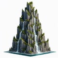 Multi tiered Cliff A cliff with multiple layers or tiers, eac