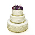Multi-tiered wedding celebration cake Royalty Free Stock Photo