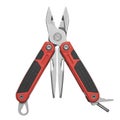 Multi-Tool Pliers with Red and Black Handles Royalty Free Stock Photo