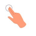 Multi touch icon to tutor of touchscreen control. Hand gesture for sensor screen. Fingers press, tap on touchpad