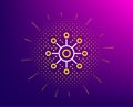 Multichannel line icon. Multitasking sign. Vector