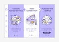 Multichannel marketing onboarding vector template