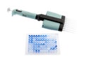 Multichannel pipette test sample Royalty Free Stock Photo