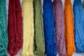 Multicilored wool fibers_ Royalty Free Stock Photo