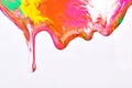 Multicolor abstract background. Colorful ink blots stains pattern, wallpaper print. Creative backdrop paint flowing down on paper Royalty Free Stock Photo