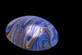 Multicolor abstract cold alien planet with an atmosphere in universe. Closeup soap bubble