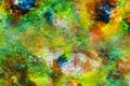 Multicolor abstract watercolored background