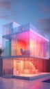 Multicolor Acrylic life sized House generative AI