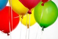 Multicolor air balloons bunch on white background Royalty Free Stock Photo