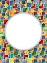 Multicolor backdrop with circle and shadow Royalty Free Stock Photo