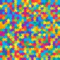 625 Multicolor Background. Jigsaw Puzzle Banner.