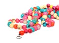 Multicolor beaded jewelry isolated Royalty Free Stock Photo