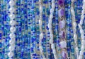 Multicolor beads on naturel wood