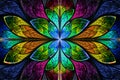 Multicolor beautiful fractal pattern. Computer generated graphic
