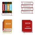 Multicolor Books illustration design elements, Books, Red and yellow shade books, Elements, office, school, student, teacher Royalty Free Stock Photo