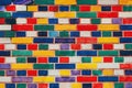 Multicolor brick wall pattern as design element Royalty Free Stock Photo