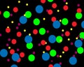 Multicolor bubble on Abstract illustration in black background. Vector illustration Royalty Free Stock Photo