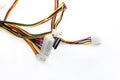 Multicolor cable wide for computer on isolated background Royalty Free Stock Photo
