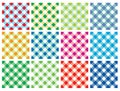 Multicolor Checkered Vector Background