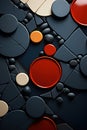 Multicolor circles and shapes background. Minimalism