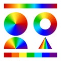 Multicolor conical gradient