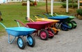 Multicolor construction trolley for decoration