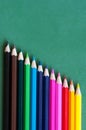 Multicolor crayon pencils