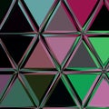 Multicolor dark triangle pattern