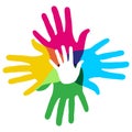 Multicolor diversity hands