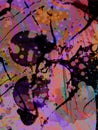 Multicolor dreamy jittery cinematic paint liquid splatter abstract vivid background wallpaper