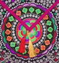 Multicolor ethnic embroidery Royalty Free Stock Photo
