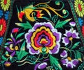 Multicolor ethnic handmade embroidery pattern